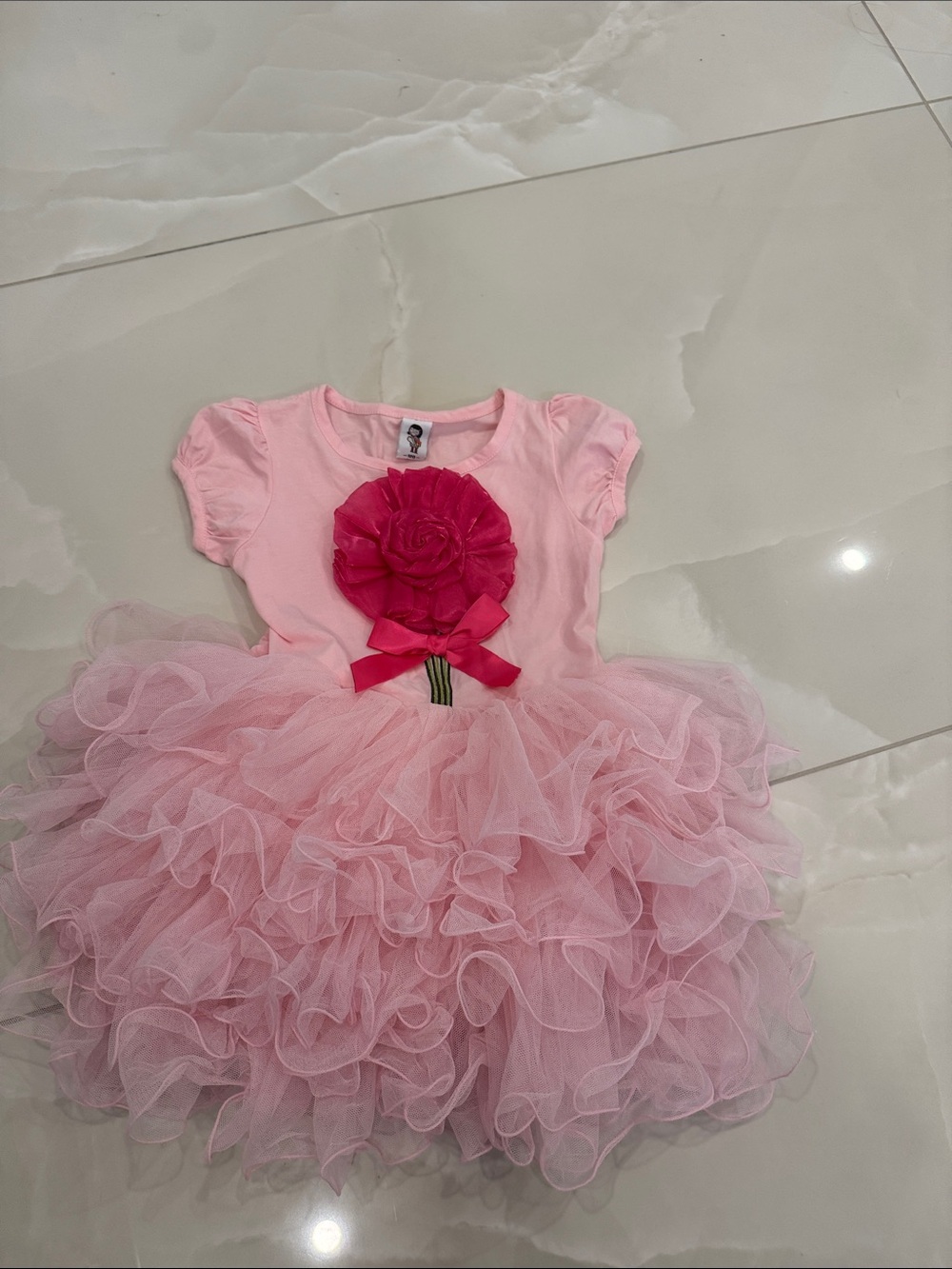 Pink Floral Tutu Dress - Kids Costume